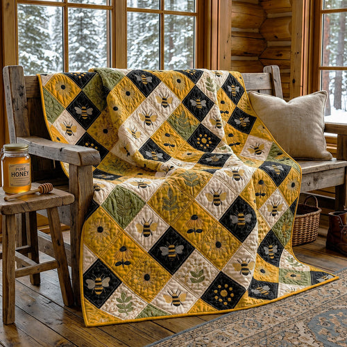 Crown Bee Monarch Quilted Blanket NCU0HNH1175