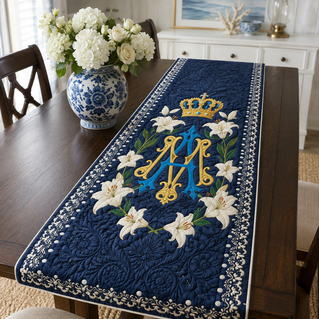 Crown Lily Devotion Quilted Table Runner NCU0HNH1243