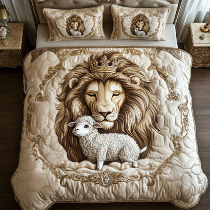 Crowned Strength 3-Piece Quilted Bedding Set NCU0NNT308