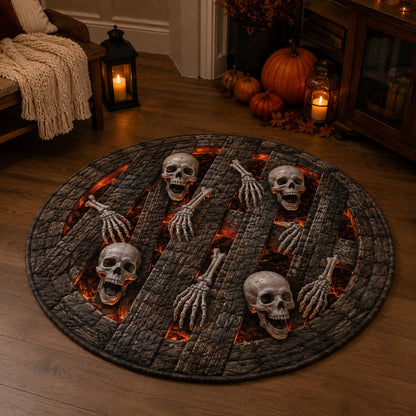 Crypt Descent Quilted Round Mat NCU0DV2350