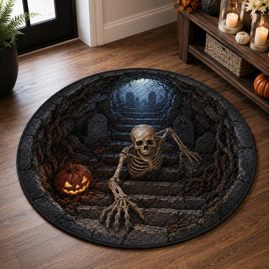 Crypt Escape Quilted Round Mat NCU0DV2354
