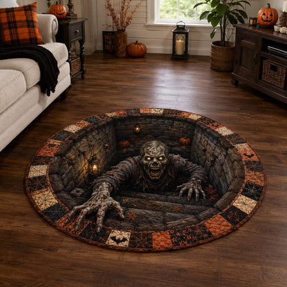 Crypt Fiend Quilted Round Mat NCU0DV2355