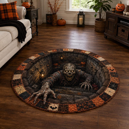 Crypt Fiend Quilted Round Mat NCU0DV2355