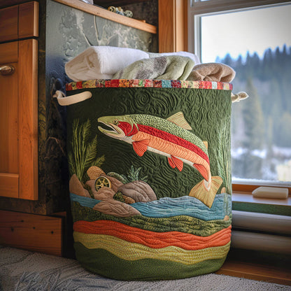 Crystal Current Quilted Laundry Basket NCU0PTT1728