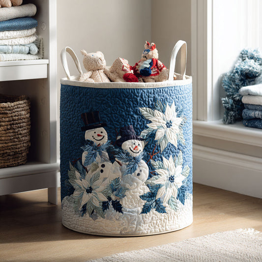 Crystal Frost Quilted Laundry Basket NCU0PTT1321