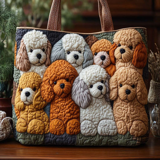 Cuddle Patch Puppies Quilted Tote Bag NCU0NXD686