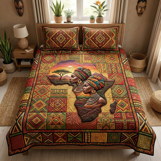 Cultural Roots 3-Piece Quilted Bedding Set NCU0NTD1836