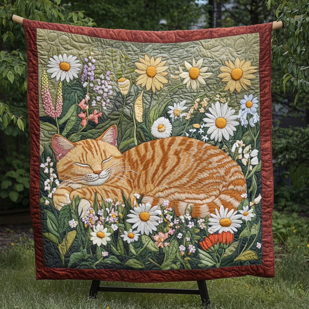 Curious Cat Chronicles Quilted Blanket NCU0DK1126