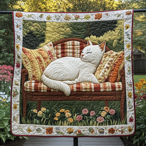 Curious Cat Chronicles Quilted Blanket NCU0DK1513