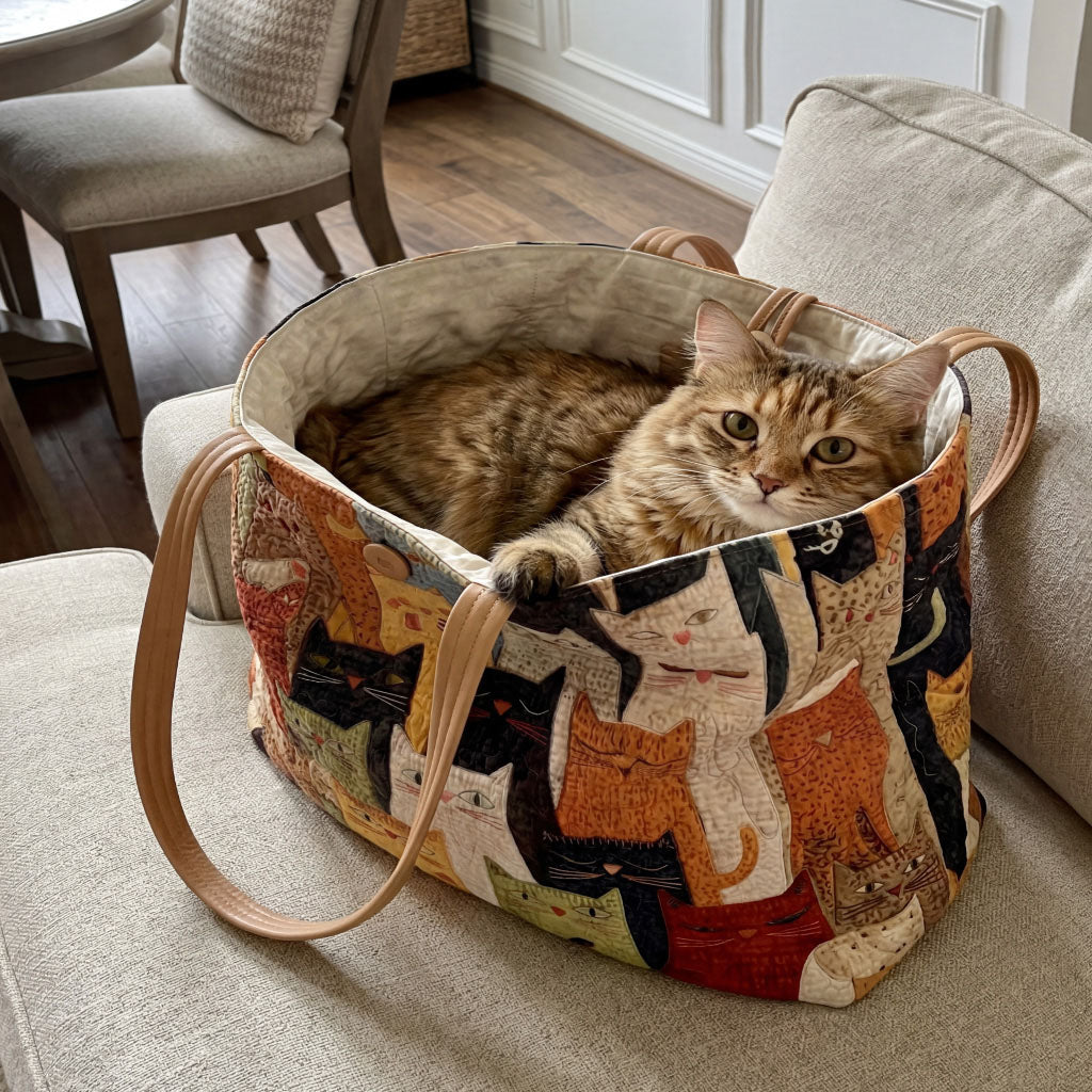 Curious Cat Collective Quilted Classic Tote Bag SN0PT031