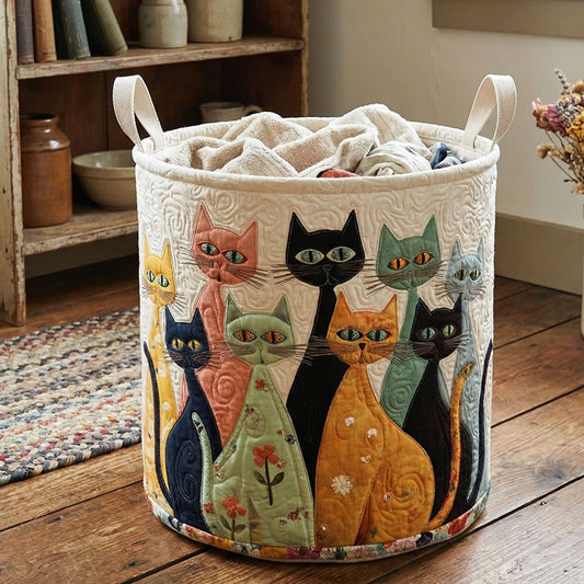 Curious Cat Collective Quilted Laundry Basket NCU0PTT3037