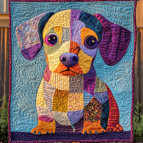 Curious Sausage Quilted Blanket NCU0DK1379