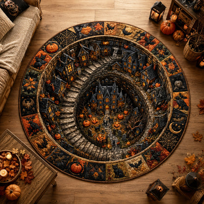 Cursed Stairwell Quilted Round Mat NCU0NTV1161
