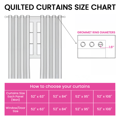 Northern Trail Serenity Quilted Curtains NCU0TH3831