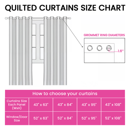 Holiday Windows Quilted Curtains NCU0NXD900