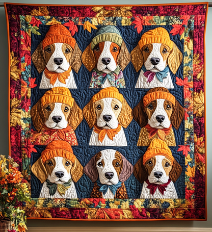 Cute Beagles Quilted Blanket NCU0VL487