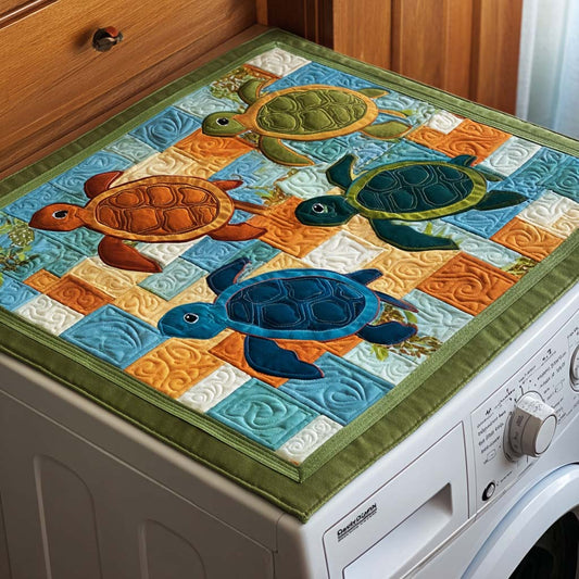 Cute Turtle Corner Quilted Washer and Dryer Cover NCU0NNT1398