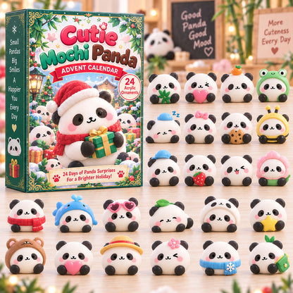 CHRISTMAS KICKOFF 40% OFF - Cutie Mochi Panda Advent Calendar 2026 - 24-Day Festive Countdown, Acrylic Charms Blind Box - Gift For Kids AC0HA325