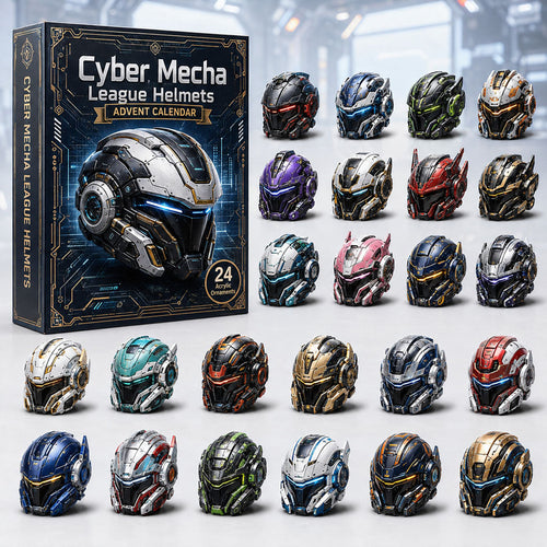 CHRISTMAS KICKOFF 40% OFF - Cyber Mecha League Helmets Advent Calendar 2026 - 24-Day Festive Countdown, Acrylic Charms Blind Box - Gift For Helmets Lovers AC0HA030