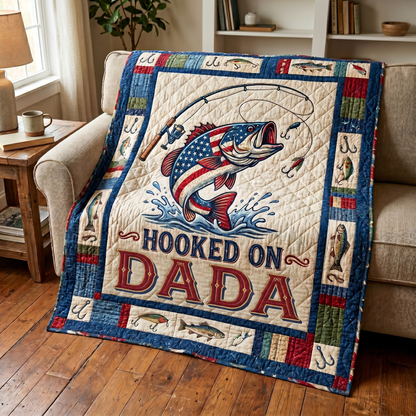 Hooked Time Personalized Quilted Blanket