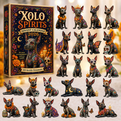 DAY OF THE DEAD KICKOFF 40% OFF - Xolo Spirits Advent Calendar 2026 - 24-Day Festive Countdown, Acrylic Charms Blind Box - Gift For Family & Friends AC0HT461