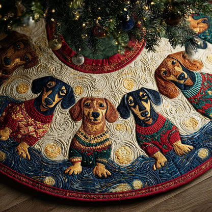 Dachs Starry Sweater Christmas Quilted Tree Skirt NCU0LDH144