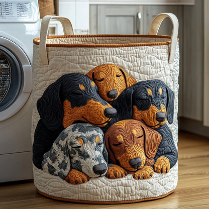 Dachshund Dream Quilted Laundry Basket NCU0LDH007