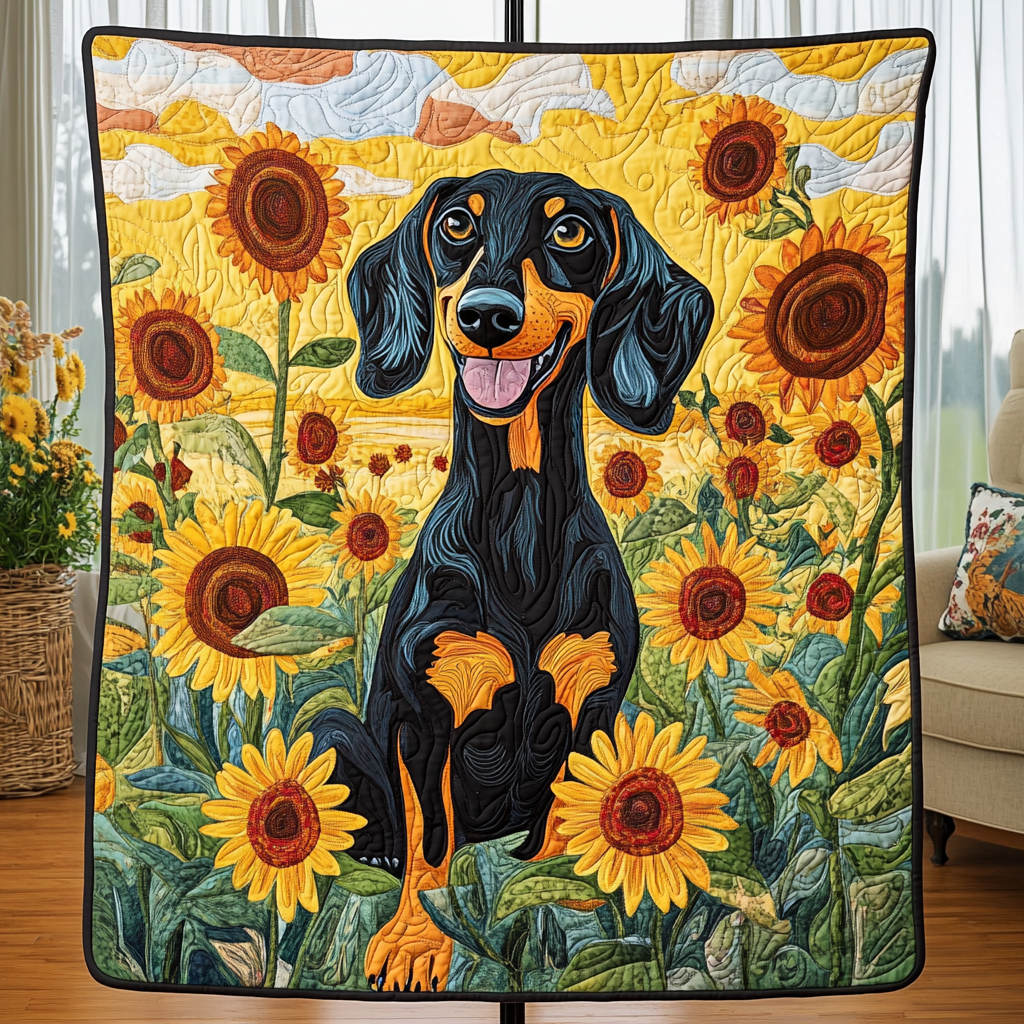 Dachshund Dreams Quilted Blanket NCU0NVH865