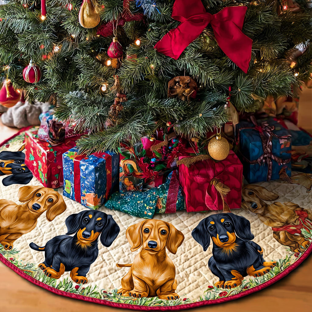 Dog Christmas Quilted Tree Skirt NCU0QN054