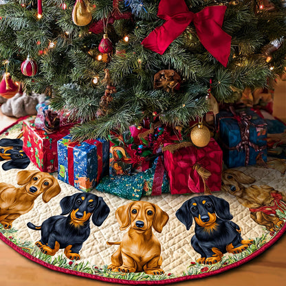 Dog Christmas Quilted Tree Skirt NCU0QN054