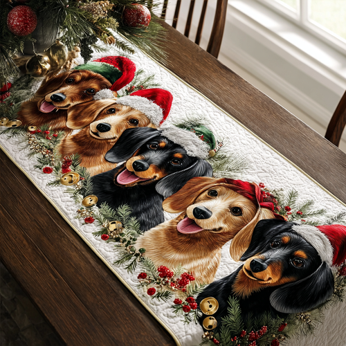Dachshunds Blessing Quilted Table Runner NCU0DDK1511