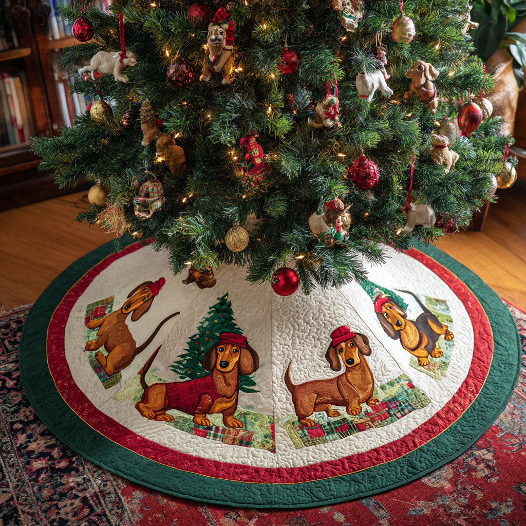 Dog Christmas Quilted Tree Skirt NCU0QN054
