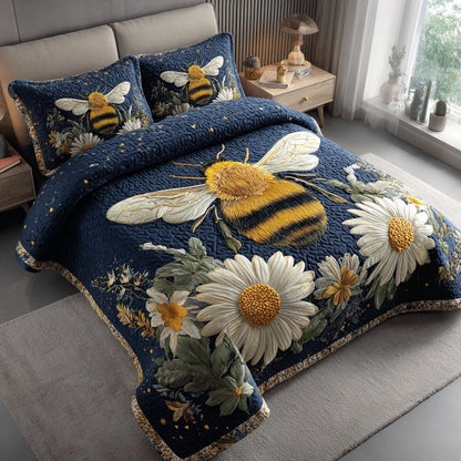 Dahlia Bee 3-Piece Quilted Bedding Set NCU0HNH295