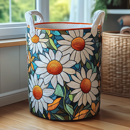 Daisy Bliss Quilted Laundry Basket NCU0DDK746