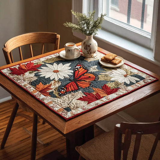 Daisy Butterfly Garden Quilted Table Topper NCU0HNH046