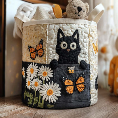 Daisy Cat Quilted Laundry Basket NCU0NNT1839