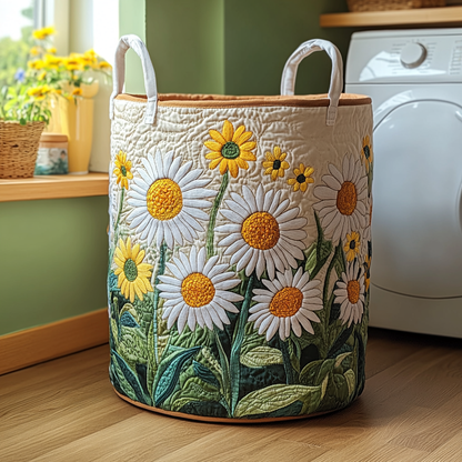 Daisy Charm Quilted Laundry Basket NCU0DDK744