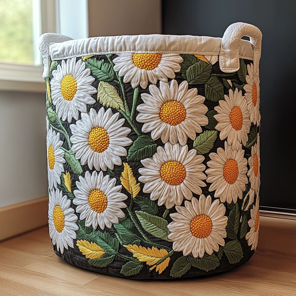 Daisy Cottage Quilted Laundry Basket NCU0DDK747