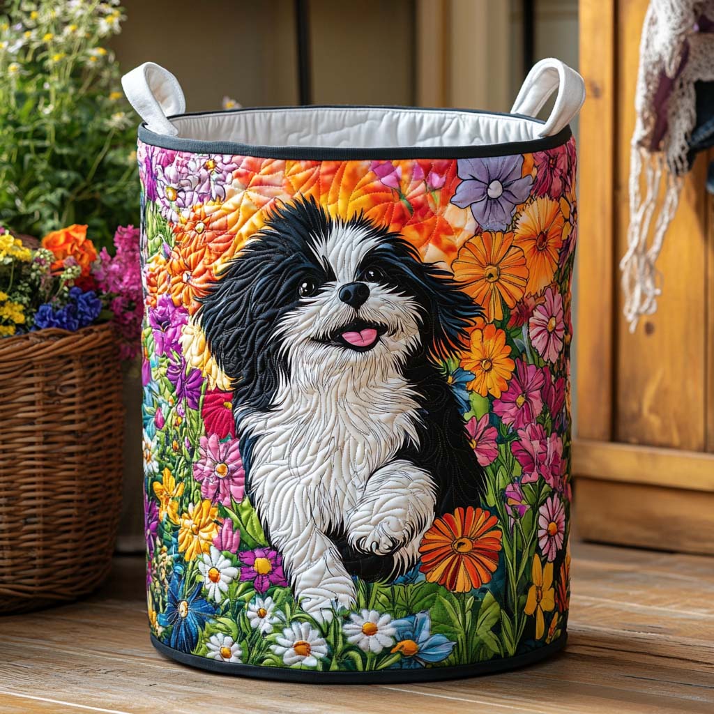 Daisy Delight Quilted Laundry Basket NCU0NXD747