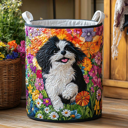 Daisy Delight Quilted Laundry Basket NCU0NXD747