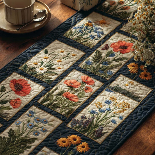 Daisy Garden Quilted Table Runner NCU0DQQ0569