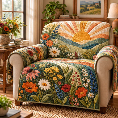 Daisy Hill Sunrise Quilted Sofa Cover NCU0HNH1345