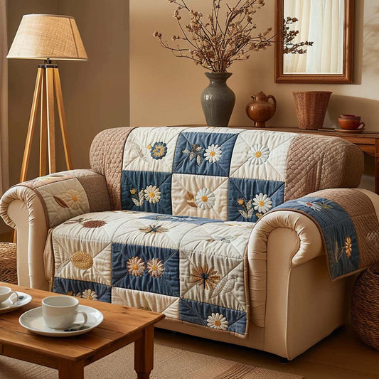Daisy Patch Charm Quilted Sofa Cover NCU0DQQ0457