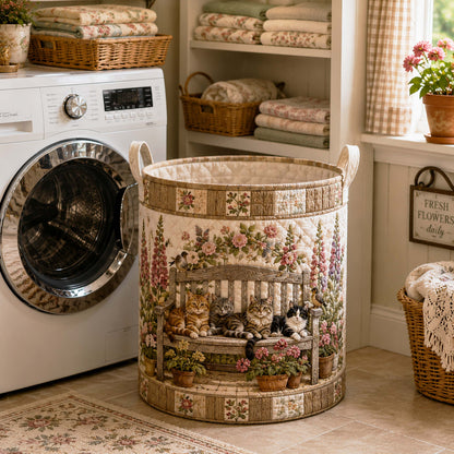 Daisy Paws Quilted Laundry Basket NCU0NTD2084