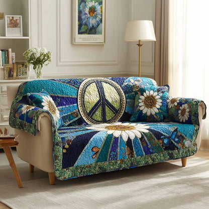 Daisy Revival Quilted Sofa Cover NCU0NXD1500