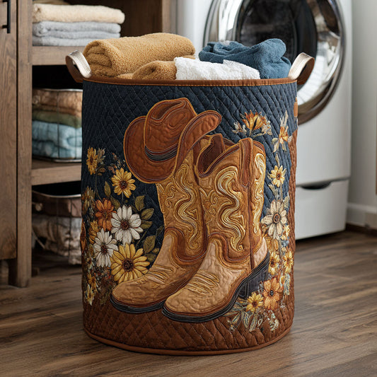 Daisy Trails Quilted Laundry Basket NCU0NTV440