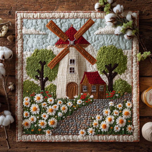 Daisy Windmill Path Quilted Table Topper NCU0NXD121