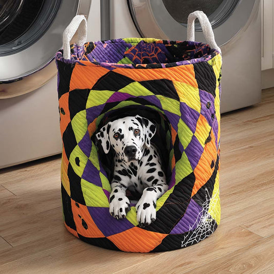 Dalmatian Tunnel Quilted Laundry Basket NCU0NXD325