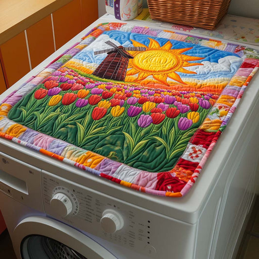 Dancing Tulip Breeze Quilted Washer and Dryer Cover NCU0NNT1454