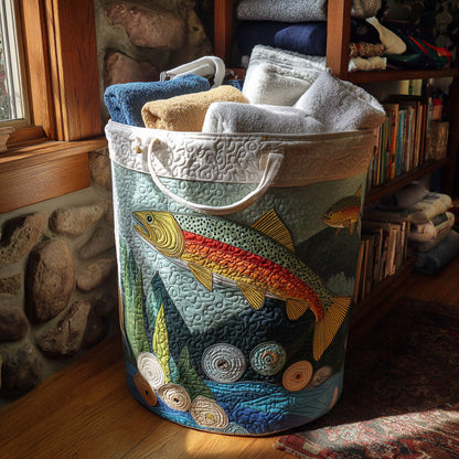 Dancing Waters Quilted Laundry Basket NCU0PTT1729